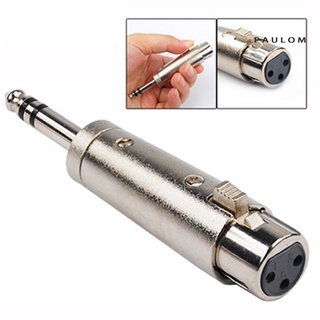 [Paulom] XLR Male to Female 6.35mm Jack Lead Plug Mic Microphone Patch Cable Adapter