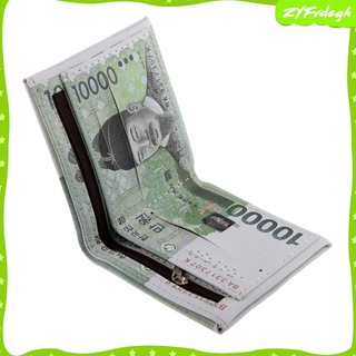 cuero jpy 10000 yen diseño dinero bolso monedero unisex regalos de navidad