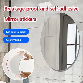 Acrílico antiniebla espejo de ducha baño Oval rectángulo maquillaje espejo pegatinas decoración del hogar (1)