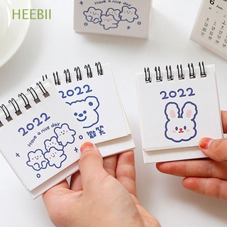 HEEBII School Supplies Mini Desk Agenda Weekly Monthly Yearly Cute Kawaii 2022 Calendar Wall Planner Creative Stationery Dual Daily Scheduler Table Decoration (1)