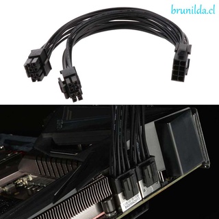 BRUNILDA Black CPU Power Splitter Cable for Computer Adaptor Power Adapter PSU Extension Cable PSU Cable (4+4)pin 8Pin to Dual CPU 8 Pin(4+4) Female to Male Durable Y-Splitter Extention Power Cable/Multicolor