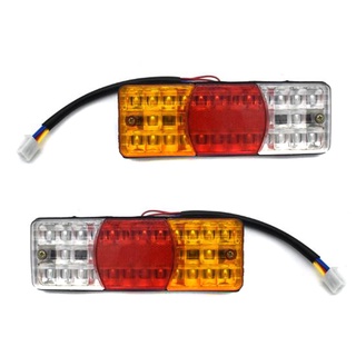 {FCC} 3 colores LED impermeable luz trasera freno de marcha atrás motocicleta señal de giro 12V {newwavebar.cl}