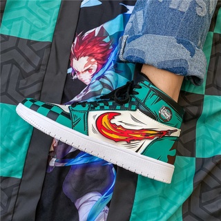 Moda Anime Demon Slayer alta Tops deporte zapatillas de deporte hombres mujeres Durable cómodo Casual zapatillas de deporte zapatos (2)
