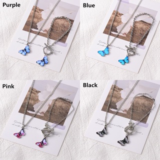 Wat 2 pzs/Set de collar de cadena de cadena de cadena de Metal Multicolor regalo Multicolor (2)