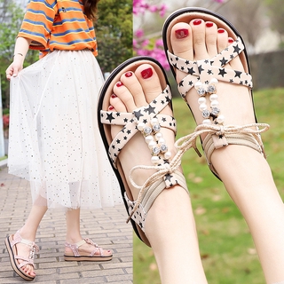2020 nuevo estilo sandalias plana romana zapatos moda niñas sandalias