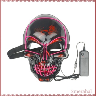 Divertida Máscara De Halloween Scary Skeleton Cosplay Disfraz Fiesta Brillante (6)