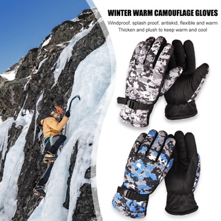 guantes de lana térmica de invierno a prueba de viento/guantes de ciclismo deportivos de dedo completo (3)