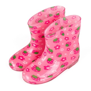 ❤ ❤Botas de lluvia antideslizante hombres y mujeres de dibujos animados zapatos de goma en los niños grandes botas de lluvia impermeables kindergarten moda lindo zapatos de agua (4)
