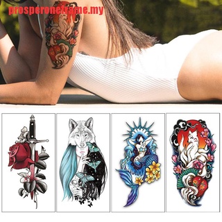 [Prosperone] 3D impermeable tatuajes pegatinas falsos tatuaje pasta pierna brazo cuerpo