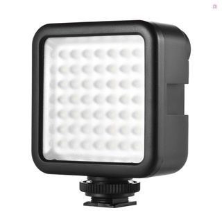 andoer w49 mini cámara de enclavamiento led panel de luz regulable videocámara iluminación de vídeo con adaptador de montaje de zapatos para a7 dslr