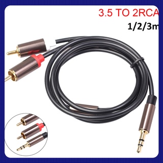 Lt-my RCA Cable HiFi estéreo 2RCA a 3,5 mm Cable de Audio AUX RCA Jack 3.5 Y divisor para amplificadores Audio cine en casa Cable RCA (6)