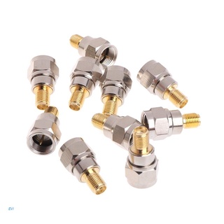 🔥 EVI 10 Pcs Steel F Type Male Plug To SMA Female Jack RF Coaxial Adapter Connector