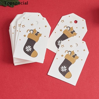 [Topspecial] 100 etiquetas Kraft de navidad, papel de regalo, etiquetas colgantes, tarjetas de papel. (1)