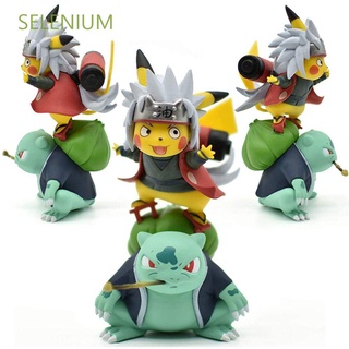 Selenium dibujos animados Anime Jiraiya modelo de juguete Pokemon miniaturas Naruto figura modelo Pikachu figuras de acción