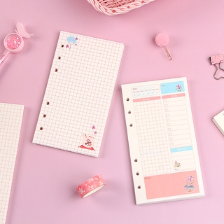 A6 A5 Loose Leaf Paper Notebook 6 Holes Inside Refill Monthly Weekly Planner Inner Page (3)