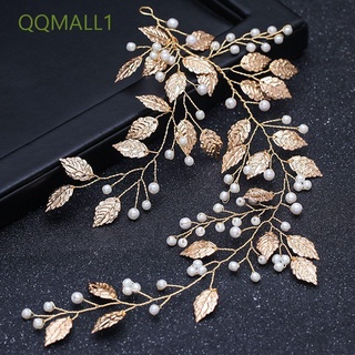 Qqmall1 Tiara/Tiara De cabello multicolor con perlas/puntas Para boda (1)