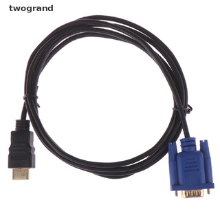 [twogrand] cable adaptador hdmi dorado macho a vga hd-15 macho de 15 pines 1.8 m 1080p [twogrand] (1)