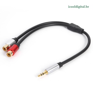 cable de audio aux estéreo de 3.5 mm macho a 2rca hembra adaptador y para tablet pc