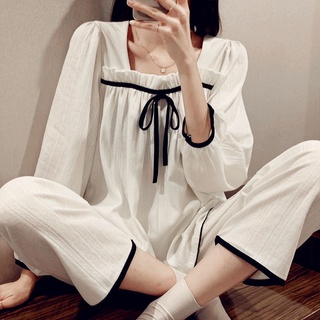 Nuevo Estilo Xiaoxiang Pijamas Mujer Primavera Otoño De Manga Larga ins Estudiante Dormitorio De Dos Piezas Traje Dulce Princesa Homew