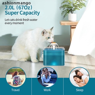 [ashionmango] Dispensador de agua LED para gatos, sensor automático, dispensador de agua para mascotas, perro, gato, alimentador