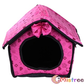 Caliente ☂ Cachorro Mascota Gato Perro Suave Nido Perrera Cama Dormir Casa Estera (Rosa Roja) S (1)