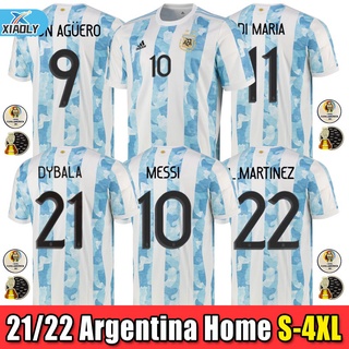 2021-22 Argentina camiseta de Casa Equipo Nacional tamaño S-4XL Copa América Fútbol jersi 20/21 fans Jersey