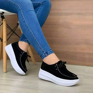 Xiaoqii zapatos De cuero para mujer sin saltar/zapatos para mujer