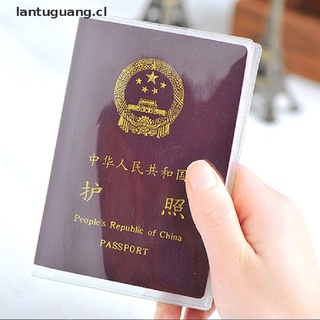 lantuguang: funda transparente transparente para pasaporte, organizador de tarjeta de identificación, protector de viaje [cl]