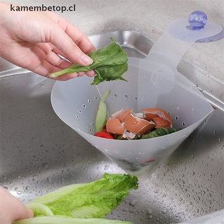 【kamembetop】 Foldable Kitchen Sink Strainer Self-Standing Sink Filter Food Vegetable Stopper 【CL】