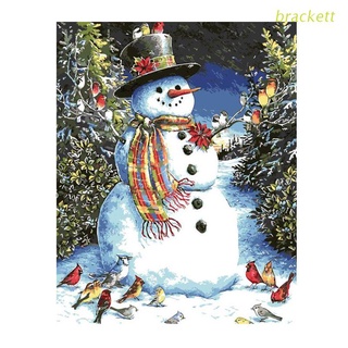 brack snowman pintura por número kits 16 x 20 pulgadas lienzo diy o il pintura para niños, estudiantes, adultos principiantes
