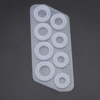 Inn anillos planos colección de moldes hechos a mano DIY hacer anillo joyería molde de silicona cristal epoxi molde (3)