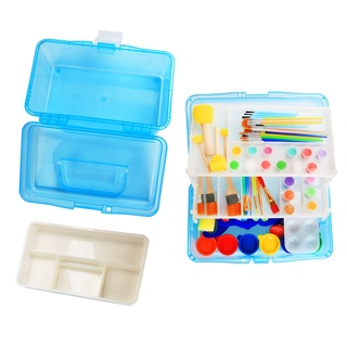10" Three-Layer Plastic Storage Box Multipurpose Organizer Portable Case