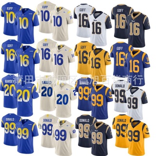 Camiseta Nfl Rams 99 # Donald 16 Gaff 10 20 Rugby Roupa H713