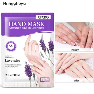 [Nnhgghbyu] 1Pair Lavender Hand Mask Cream Moisturizing Whitening Hand Spa Gloves Skin Care Hot Sale