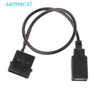 SAR3 30cm PC Interno 5V 2 Pines IDE Molex A USB 2.0 Tipo Hembra Cable Adaptador De Alimentación