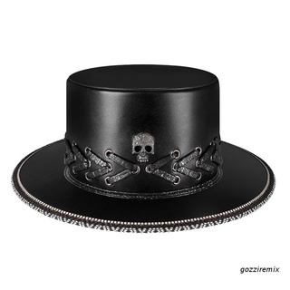 Gorro De cuero goz Steampunk Plague Doctor vestido sombrero Top sombrero Para disfraz Halloween accesorios fiesta Cosplay