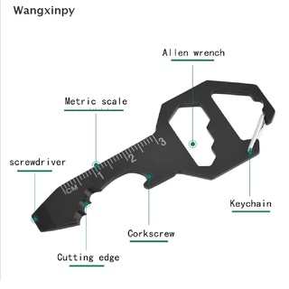 [Wangxinpy]Stainless EDC Gear Multi Tool Keychain Bottle Opener Wrench Screwdriver OutdoorHot Sell