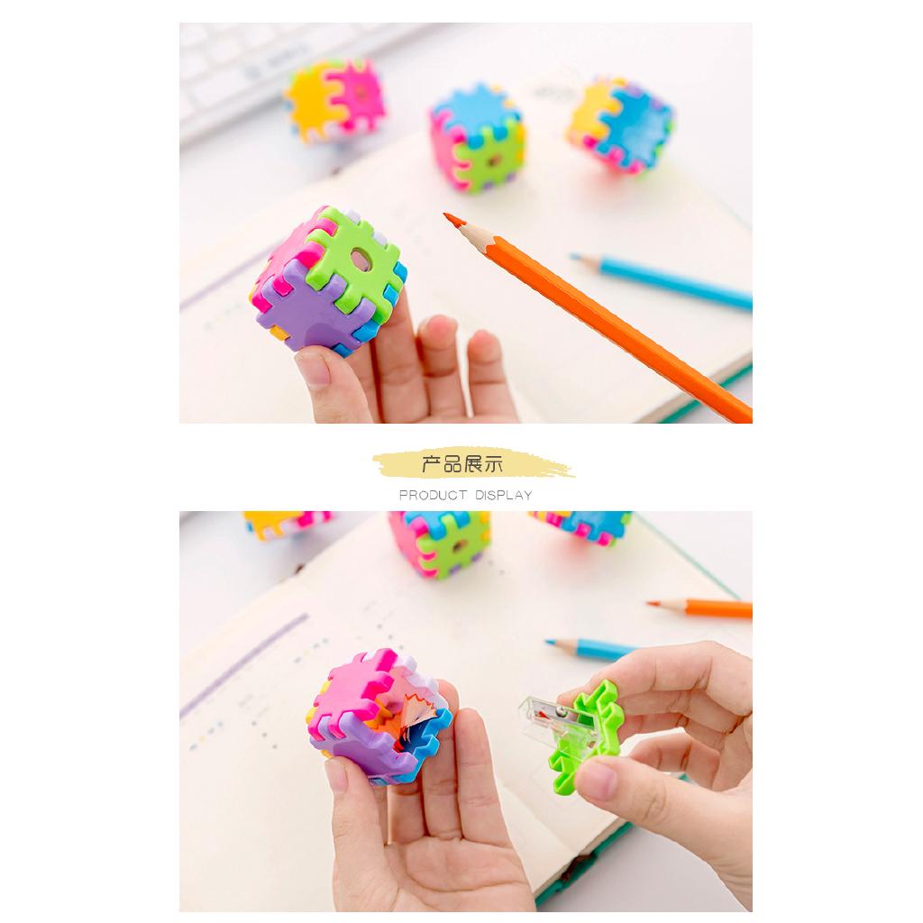 mini sacapuntas en forma de cubo de dibujos animados de color caramelo sacapuntas creativos para niños pequeños sacapuntas (9)