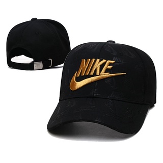 Nike Sombrero coreano para hombres mujeres gorro de béisbol Nike moda deportes al aire libre verano Color sólido ala plana gorro ajustable (2)