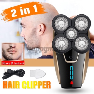 USB Rechargeable 5 Heads Bald Head Shaver Hair Trimmer Clipper