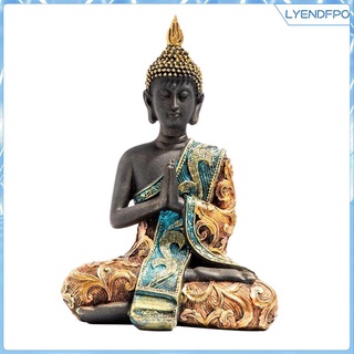 [lyendfpo] Adorno De Buda Tailandés Sentado Escultura Mesa Decoración