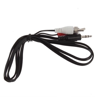 querenmim 3.5mm 1/8" jack mini plug a 2 rca macho estéreo phono audio altavoz adaptador cable (2)