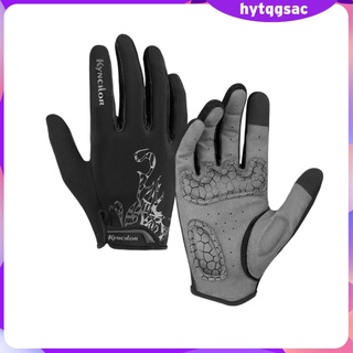 Hytqgsac guantes Para Bicicleta transpirables antideslizantes ligeros Touch Screen Sbr con Dedos Completos acolchados Para conducir/senderismo