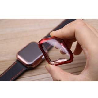 360 slim película cubierta para apple watch caso serie 7 6 se 5 4 3 2 1 para iwatch 41mm 45mm 44mm 40mm 42mm 38mm suave transparente tpu protector de pantalla todo incluido galvanoplastia shell protectora (4)