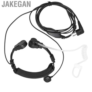 jakegan walkie talkie auriculares tansparent tubo acústico auriculares ajustable garganta micrófono para motorola gp88 gp300 gp88s gp2000