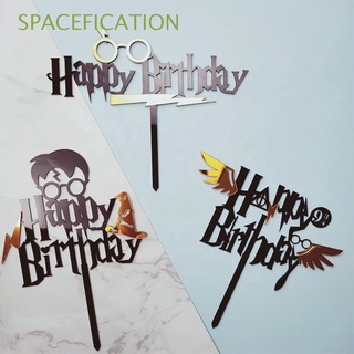 spacefication - decoración para tartas, diseño de brujas, banderas para cupcakes, decoración de fiesta, decoración personalizada, purpurina, decoración de aniversario (1)