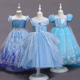 Vestido De Fiesta Para Niñas/Bebés/Ropa De Cumpleaños/Cenicienta/Princesa/Disfraz De Halloween/Elsa Frozen