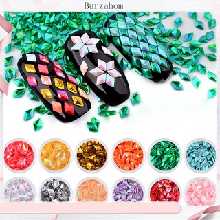 bur_fashion 12 colores rombo lentejuelas uñas arte pegatina diy estilo mixto manicura decoración (1)