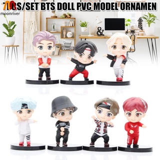 Mr 7 unids/Set BTS Tiny TAN Mini figura Bangtan Boys Groups BTS Anime figura de juguete grupo ídolo muñeca modelo de PVC (1)