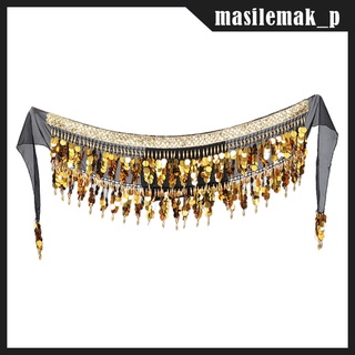 Masilemak_p bufanda Para mujer De baile suave/cinturón con lentejuelas/ Borlas/decoración De baile De lazo/adornos Para cadera/fiesta